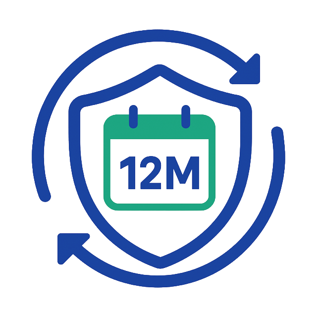 12-Month Replacement Guarantee